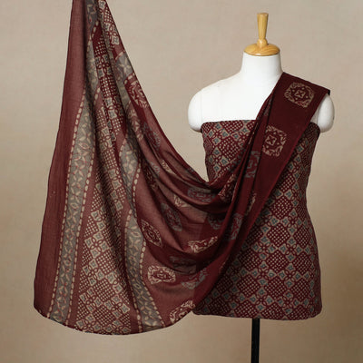 3pc Cotton Kutch Batik Print Dress Material 01