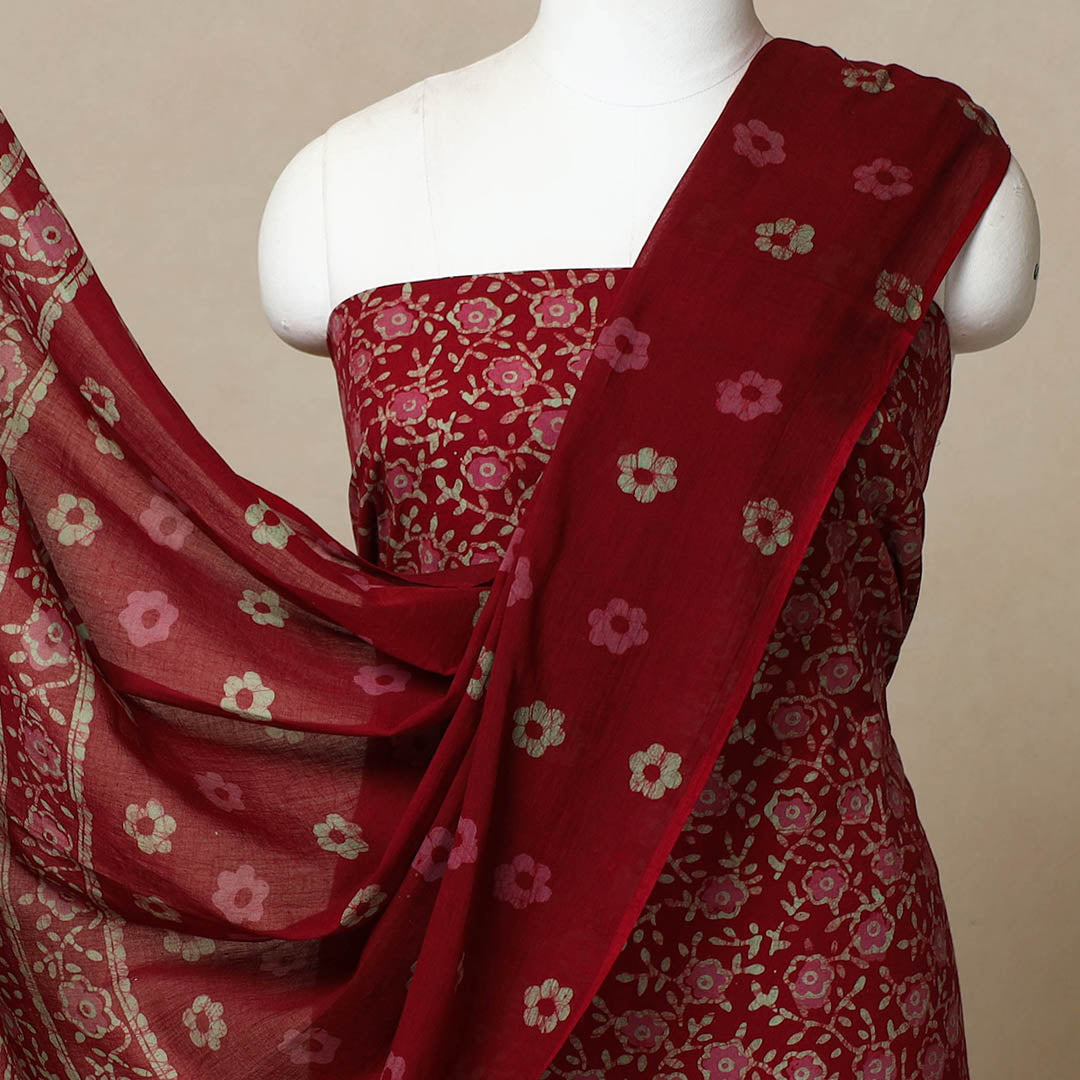 3pc Cotton Kutch Batik Print Dress Material 02