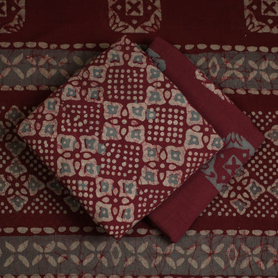 3pc Cotton Kutch Batik Print Dress Material 01