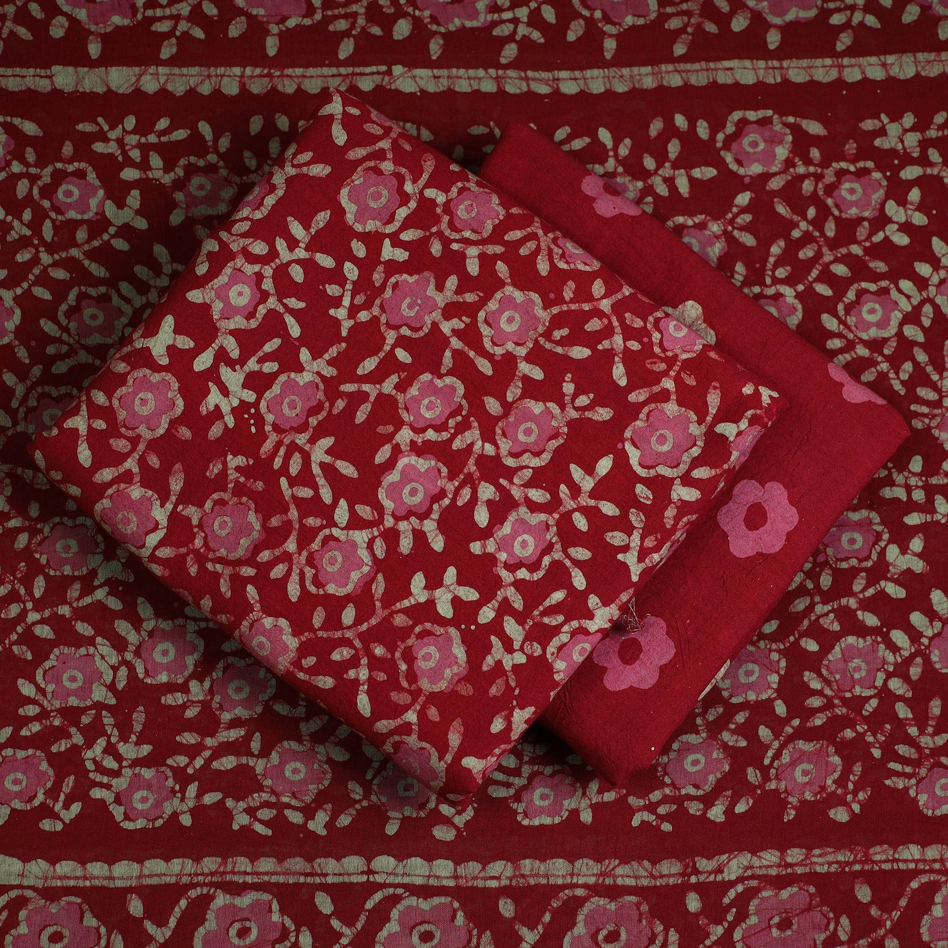3pc Cotton Kutch Batik Print Dress Material 02