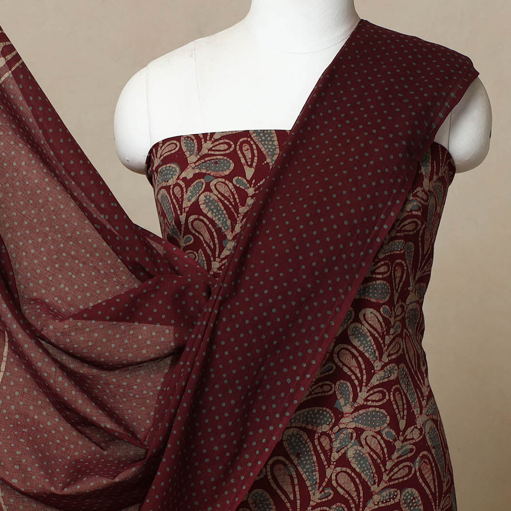 3pc Cotton Kutch Batik Print Dress Material 05