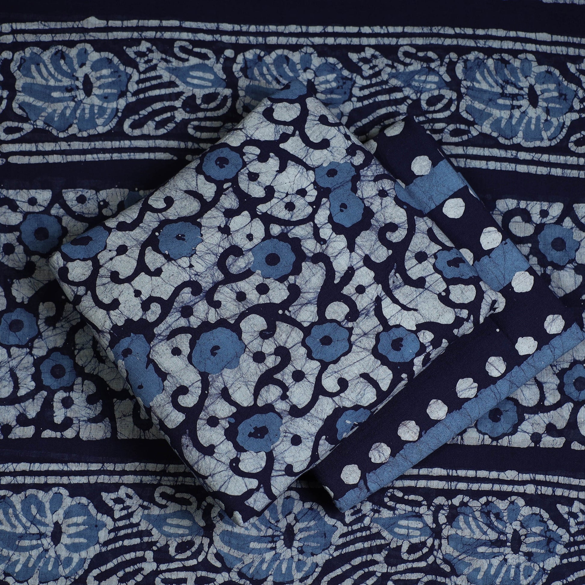 3pc Cotton Kutch Batik Print Dress Material 04