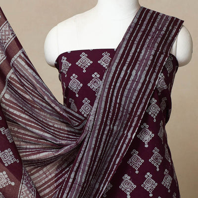 3pc Cotton Kutch Batik Print Dress Material 06