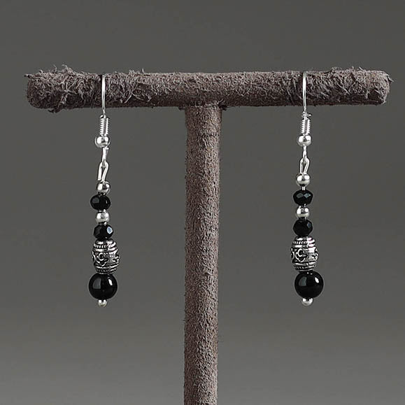 Drum - Handmade Metal & Beadwork Earrings 20