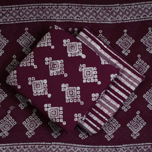 3pc Cotton Kutch Batik Print Dress Material 06