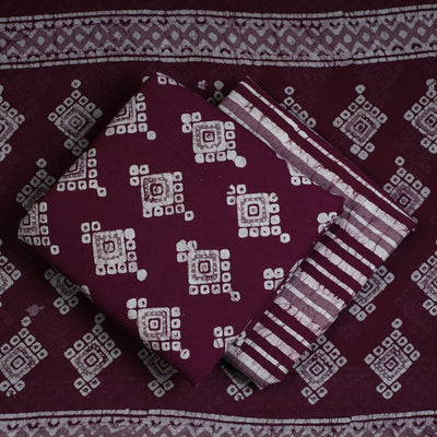 3pc Cotton Kutch Batik Print Dress Material 06