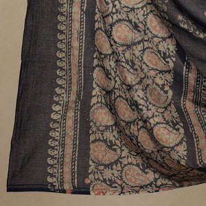 Brown - 3pc Cotton Kutch Batik Print Dress Material 09