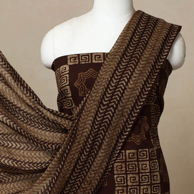 3pc Cotton Kutch Batik Print Dress Material 11