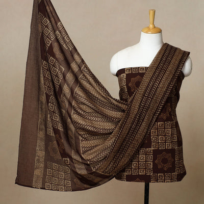 3pc Cotton Kutch Batik Print Dress Material 11