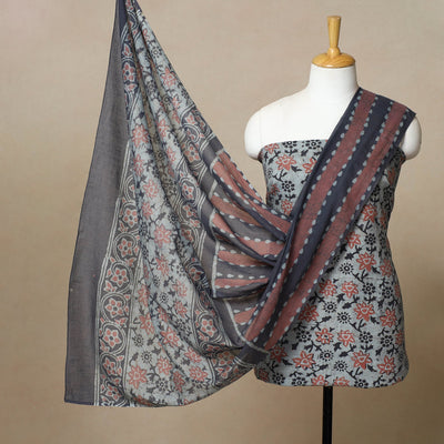 3pc Cotton Kutch Batik Print Dress Material 13