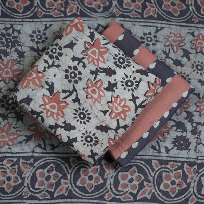 3pc Cotton Kutch Batik Print Dress Material 13