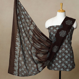 3pc Cotton Kutch Batik Print Dress Material 15