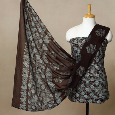 3pc Cotton Kutch Batik Print Dress Material 15