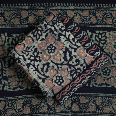 3pc Cotton Kutch Batik Print Dress Material 14