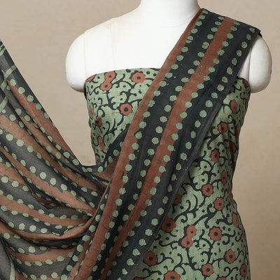 3pc Cotton Kutch Batik Print Dress Material 16