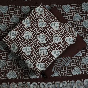 3pc Cotton Kutch Batik Print Dress Material 15