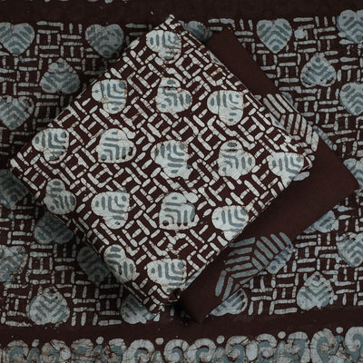 3pc Cotton Kutch Batik Print Dress Material 15
