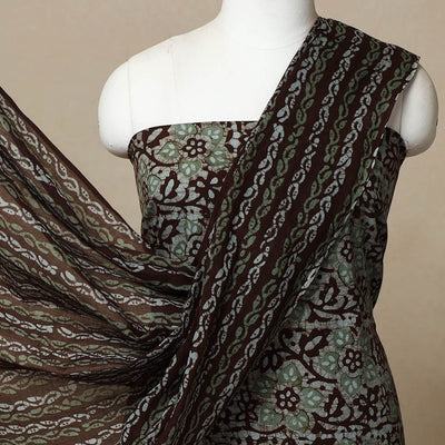 3pc Cotton Kutch Batik Print Dress Material 18