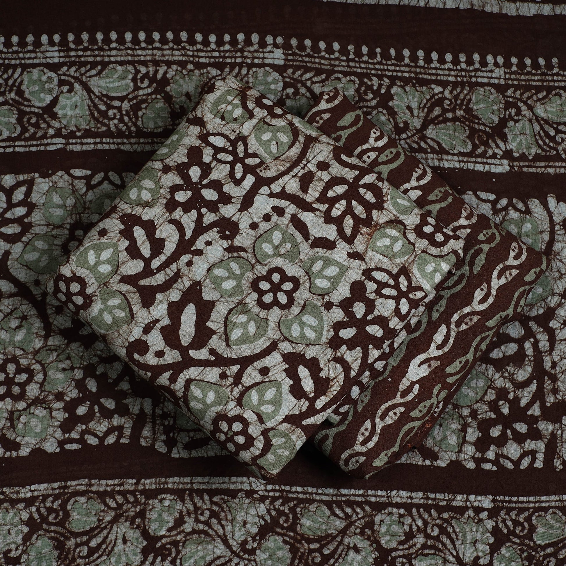 3pc Cotton Kutch Batik Print Dress Material 18