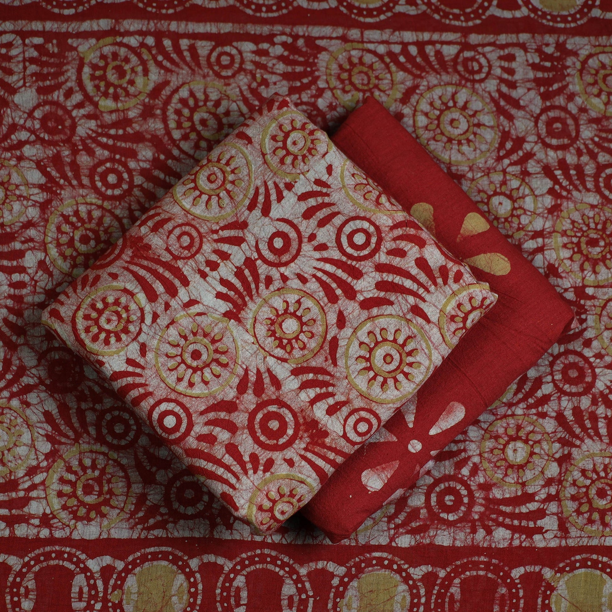 3pc Cotton Kutch Batik Print Dress Material 20