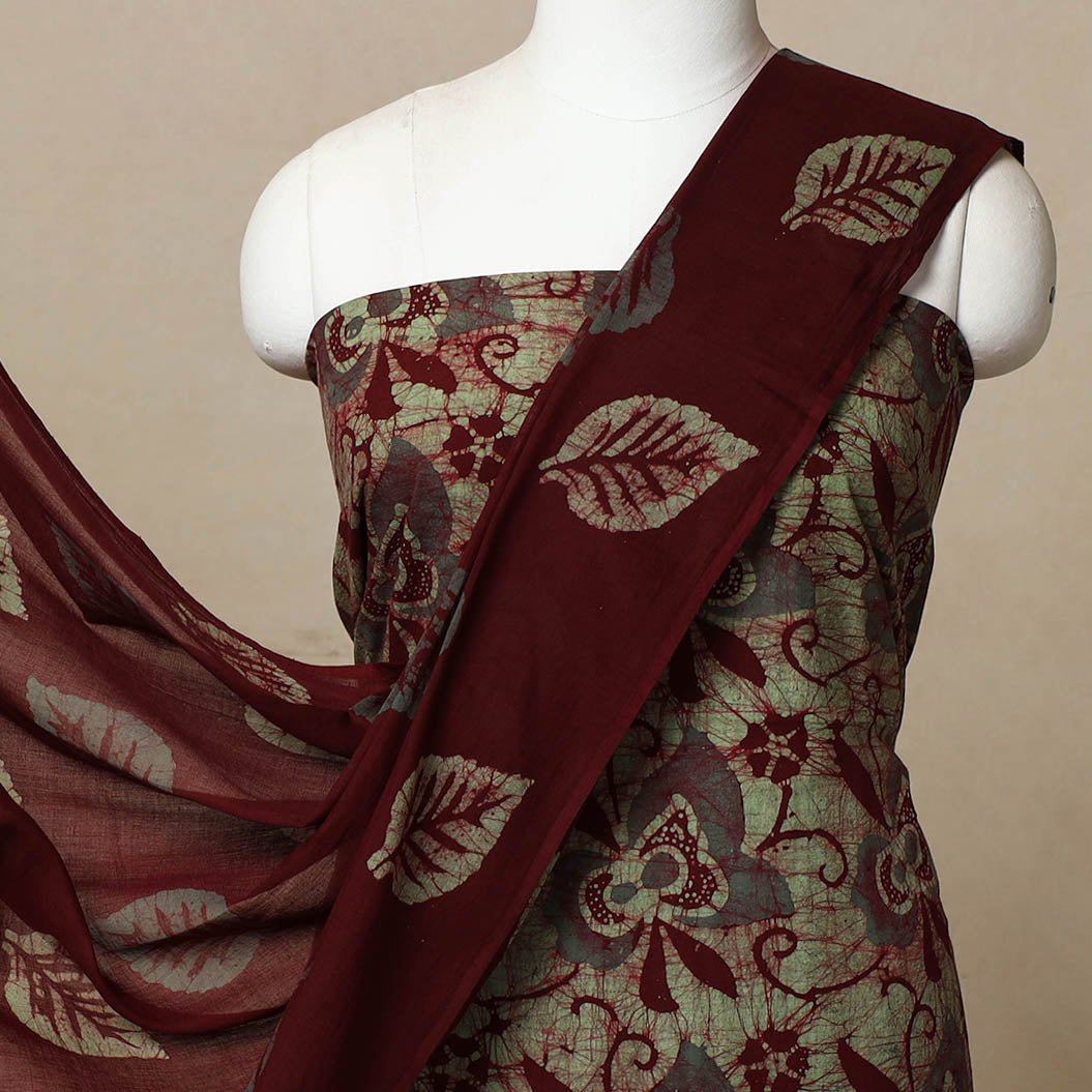 3pc Cotton Kutch Batik Print Dress Material 24