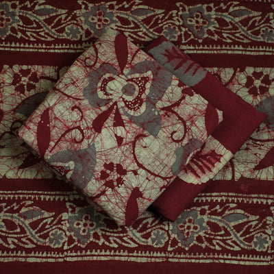 3pc Cotton Kutch Batik Print Dress Material 24