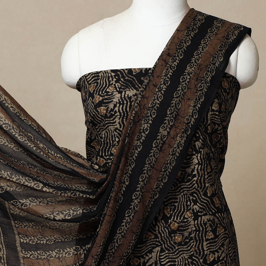3pc Cotton Kutch Batik Print Dress Material 27