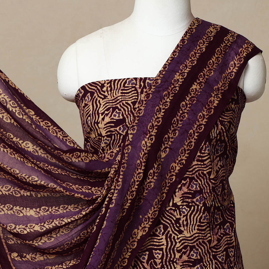 3pc Cotton Kutch Batik Print Dress Material 29