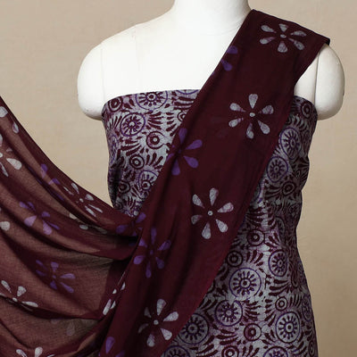 3pc Cotton Kutch Batik Print Dress Material 30