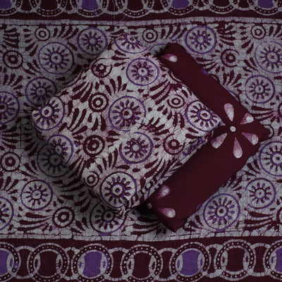 3pc Cotton Kutch Batik Print Dress Material 30