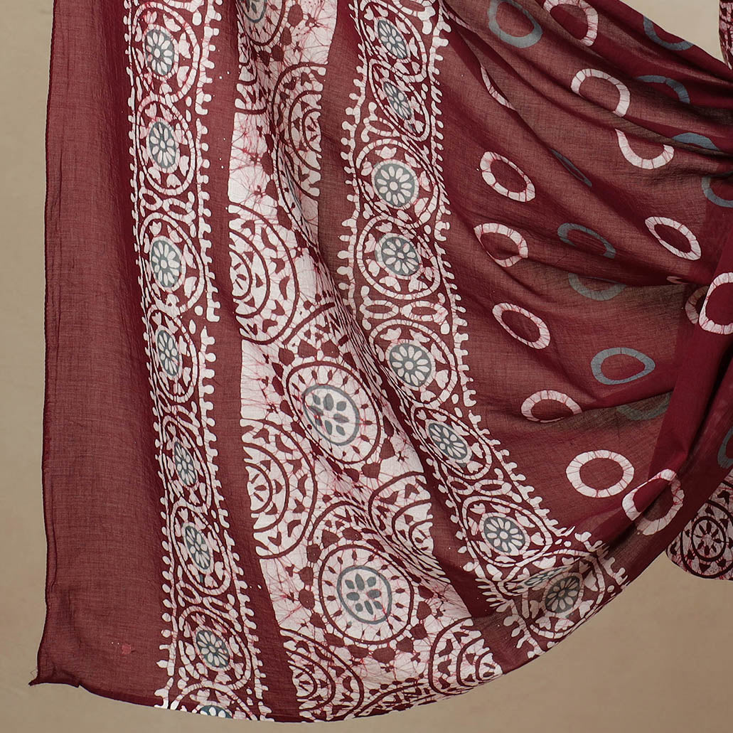 3pc Cotton Kutch Batik Print Dress Material 31