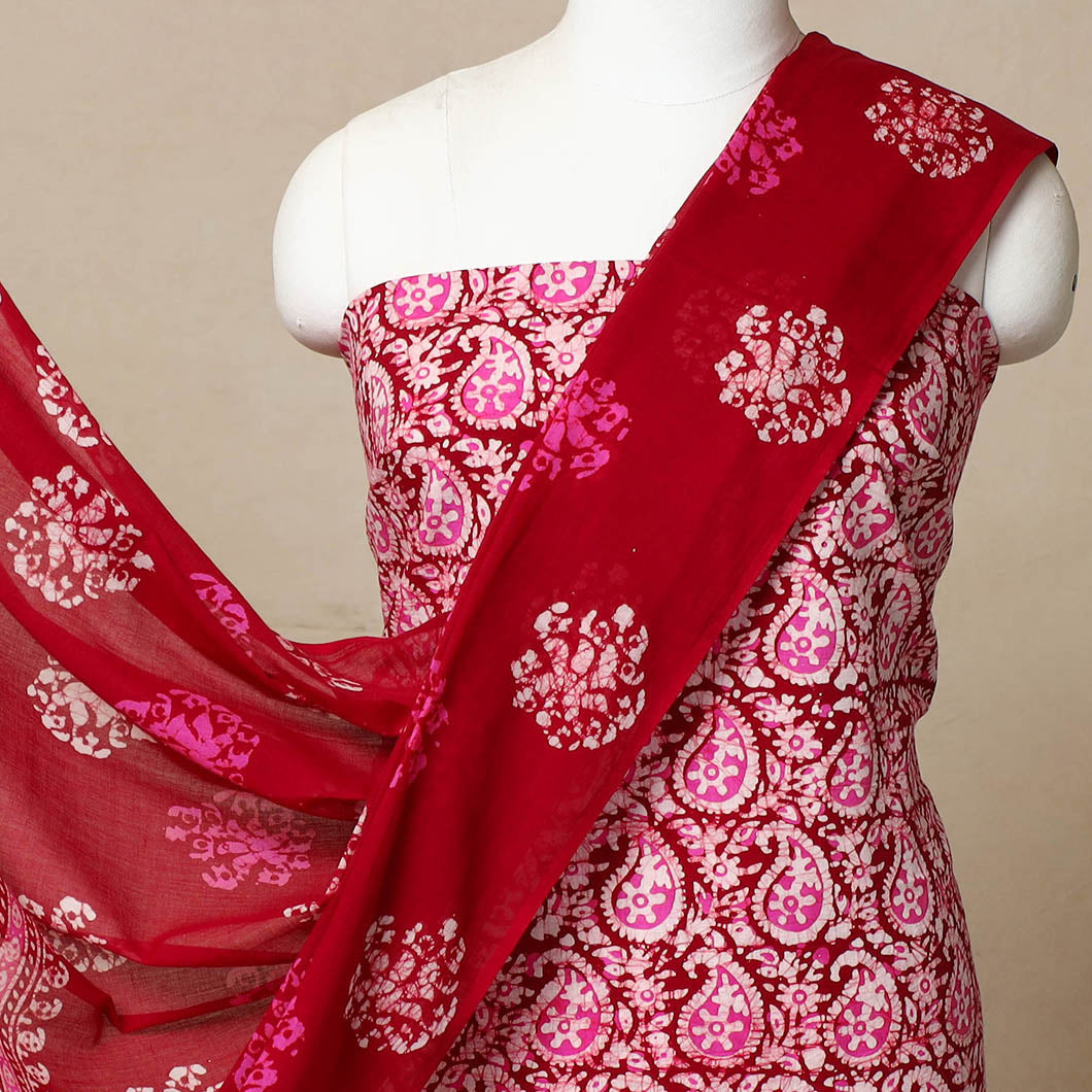 3pc Cotton Kutch Batik Print Dress Material 32