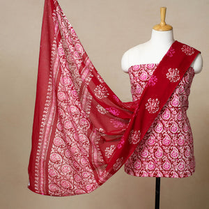 3pc Cotton Kutch Batik Print Dress Material 32