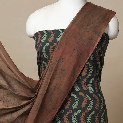 3pc Cotton Kutch Batik Print Dress Material 33