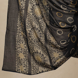 Black - 3pc Cotton Kutch Batik Print Dress Material 34