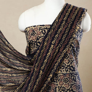 Beige - 3pc Cotton Kutch Batik Print Dress Material 35