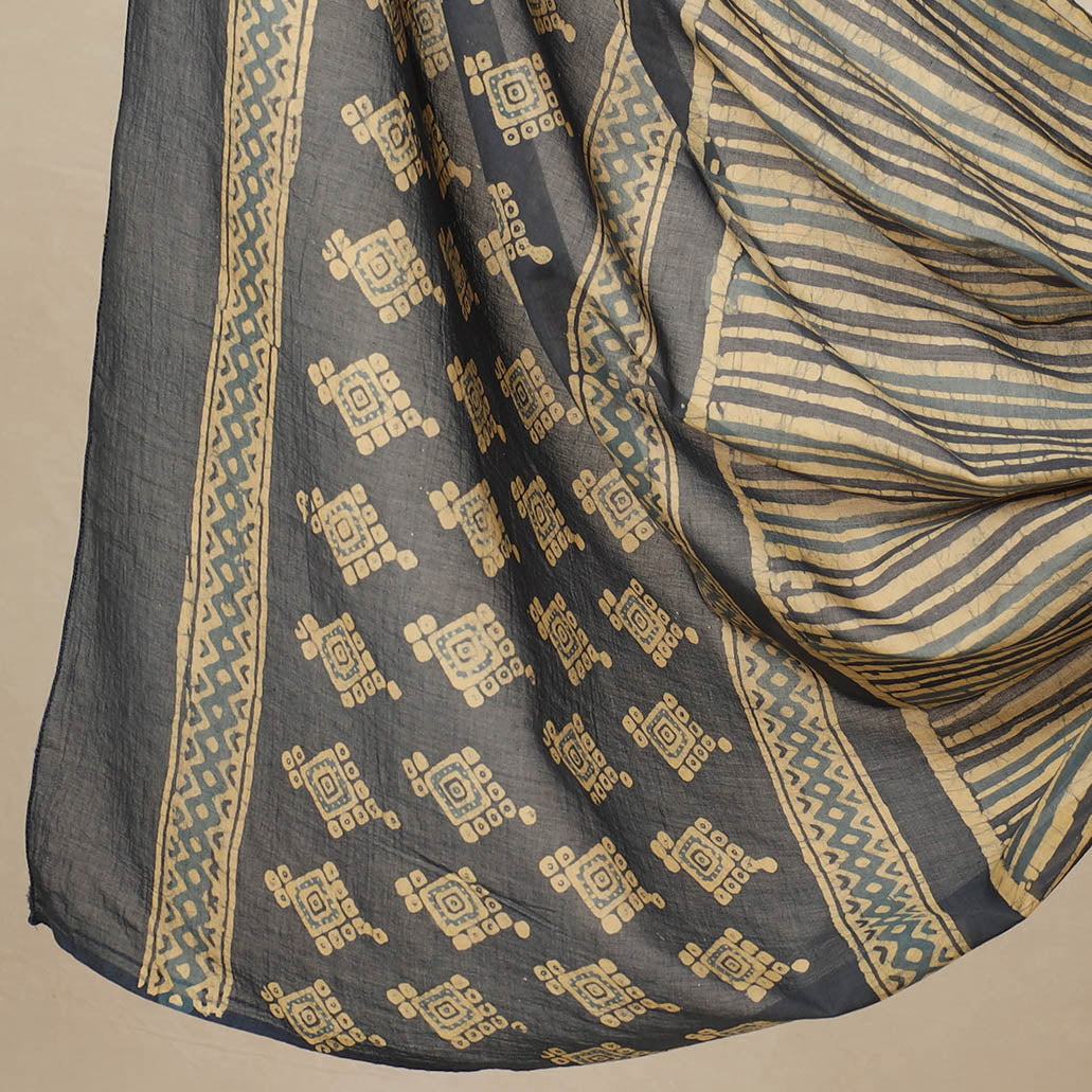 3pc Cotton Kutch Batik Print Dress Material 38