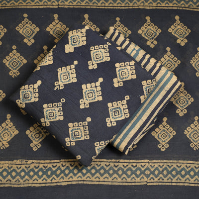 3pc Cotton Kutch Batik Print Dress Material 38
