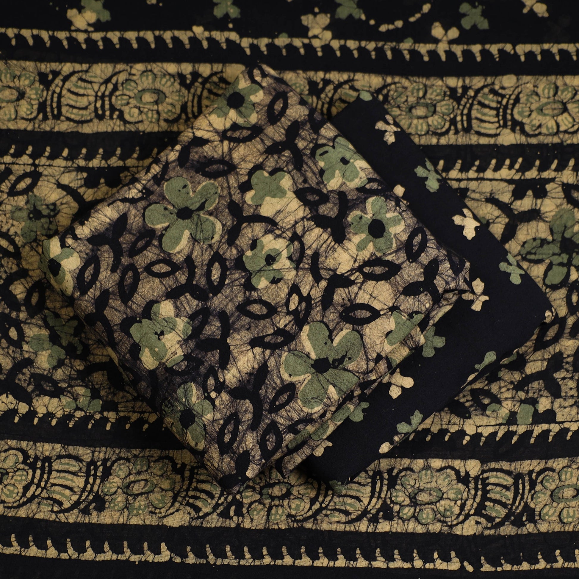 3pc Cotton Kutch Batik Print Dress Material 40