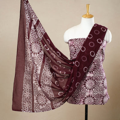 3pc Cotton Kutch Batik Print Dress Material 42