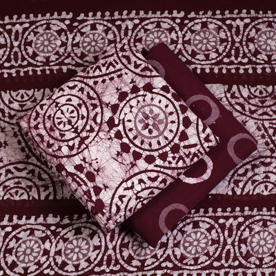 3pc Cotton Kutch Batik Print Dress Material 42