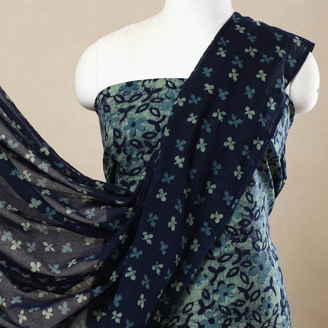 3pc Cotton Kutch Batik Print Dress Material 44