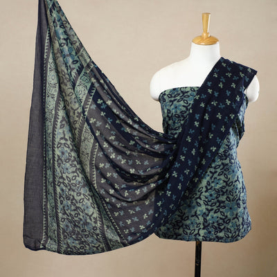 3pc Cotton Kutch Batik Print Dress Material 44