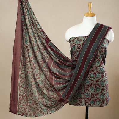 3pc Cotton Kutch Batik Print Dress Material 45