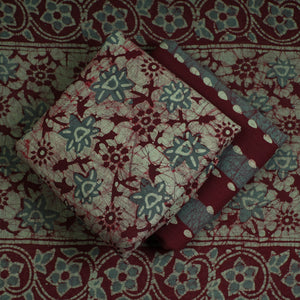 3pc Cotton Kutch Batik Print Dress Material 45