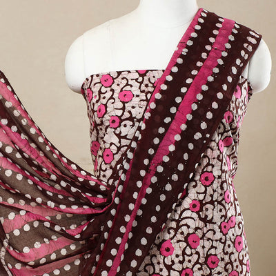 3pc Cotton Kutch Batik Print Dress Material 46