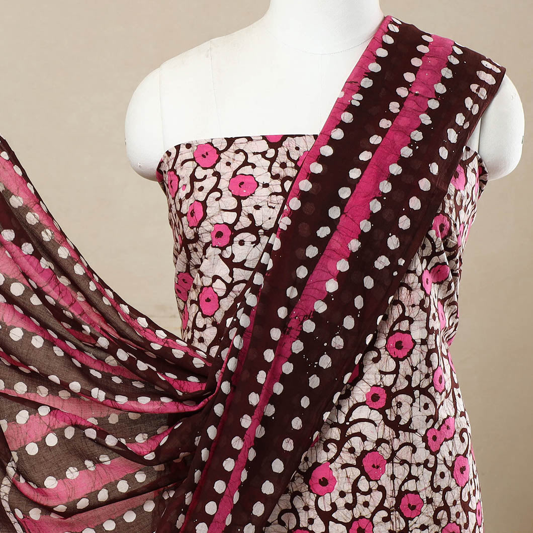 3pc Cotton Kutch Batik Print Dress Material 46