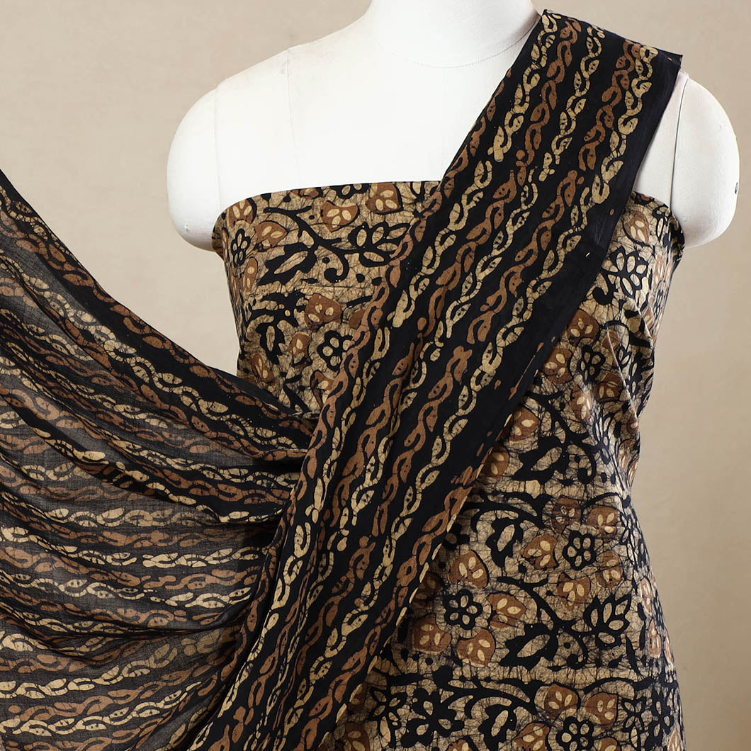 3pc Cotton Kutch Batik Print Dress Material 47