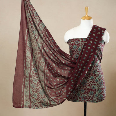 3pc Cotton Kutch Batik Print Dress Material 50