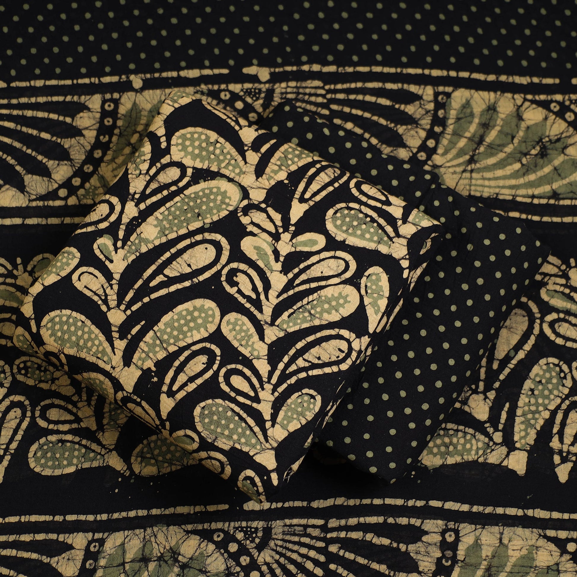 3pc Cotton Kutch Batik Print Dress Material 48